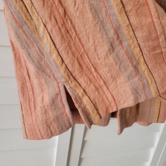 Madewell Linen Blend Striped Camp Shirt Women's S Coastal Casual Vacation Summer - Picture 6 of 10